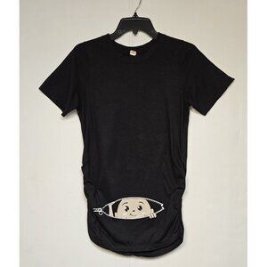 Decrum Maternity Peekaboo Baby Tee Size M